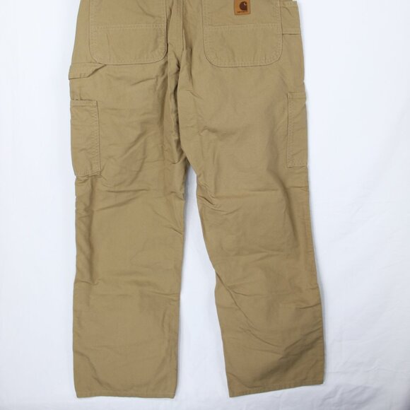 Carhartt B151 DKH Work Pants 34x30 Loose Fit Dark Khaki Utility Cotton Canvas - Picture 9 of 9